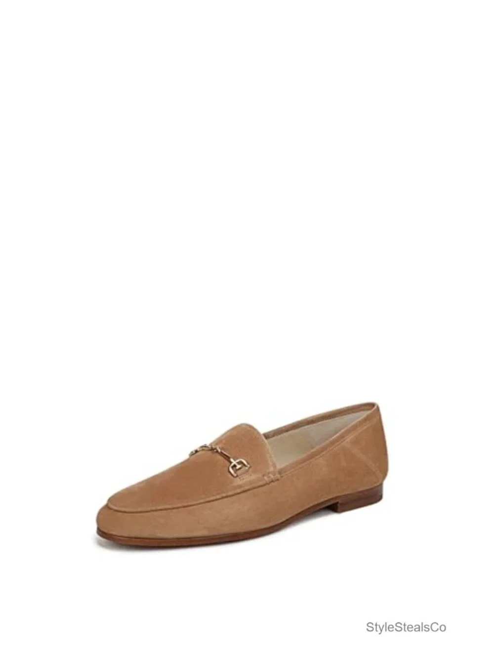 Leather Pointed Toe Loafer with Bit, Slip-On, 0.38in Heel